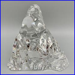 David Correia Art Glass Brutalist Crystal Glacier Paperweight Sculpture 5.5