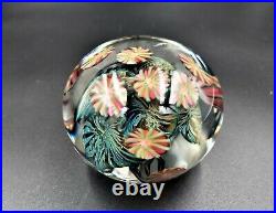 David Lotton 1992 Art Glass Flower Paperweight