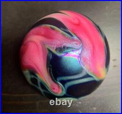 David Lotton signed glass Paperweight vintage
