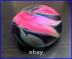 David Lotton signed glass Paperweight vintage