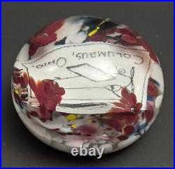 Degenhart Columbus OH Vintage Airplane Aviation Glass Paperweight