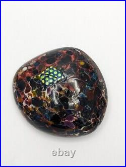 Dehanna Jones Art Glass Paperweight Freeform Iridescent Abstract Marked