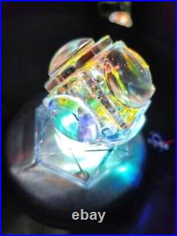 Dichroic Art Glass Chameleon Crystal Charm Spinner Fidget Toy