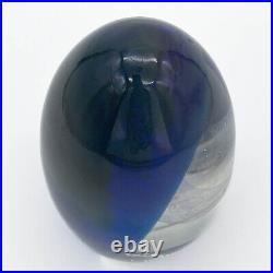 Dichroic Glass Egg Shaped Sculpture Paperweight Signed Karg 2012 6