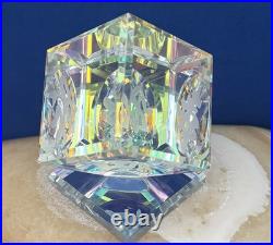 Dichroic Millennium Crystal Cube Chinese Immortals Art Glass Prism 4