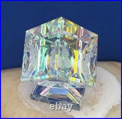 Dichroic Millennium Crystal Cube Chinese Immortals Art Glass Prism 4