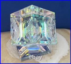 Dichroic Millennium Crystal Cube Chinese Immortals Art Glass Prism 4