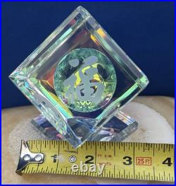 Dichroic Millennium Crystal Cube Chinese Immortals Art Glass Prism 4