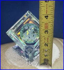 Dichroic Millennium Crystal Cube Chinese Immortals Art Glass Prism 4