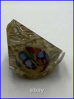 Douglas BECKER Signed Art Glass Paperweight Studio Dichroic Confetti Signed 1981