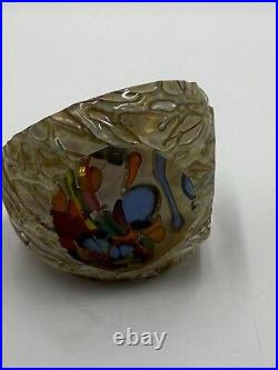 Douglas BECKER Signed Art Glass Paperweight Studio Dichroic Confetti Signed 1981