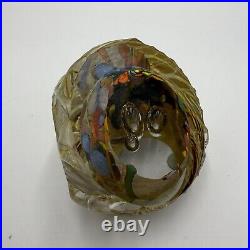 Douglas BECKER Signed Art Glass Paperweight Studio Dichroic Confetti Signed 1981