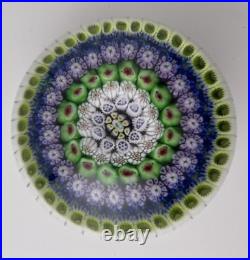 Drew Ebelhare'97 Concentric Millefiori On Stave Basket Mini Paperweight 2.3