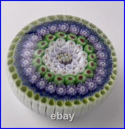 Drew Ebelhare'97 Concentric Millefiori On Stave Basket Mini Paperweight 2.3