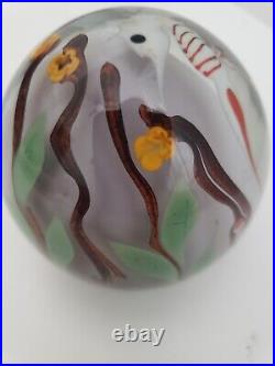 EXCELLENT Chris Buzzini Bridgeton Studio 1977 Seahorse Art Glass Paperweight