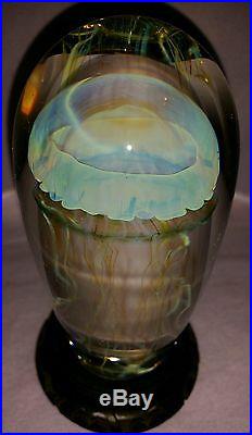 Exquisite 6 Signed Satava 1881-04 Moon Jelly Fish Popping Iridescent Colors
