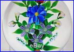 EXQUISITE Debbie TARSITANO Colorful FLOWER GARDEN Art Glass PAPERWEIGHT