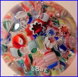EXTRAORDINARY Antique AMERICAN END OF DAY Art Glass Paperweight (Circa 1890)