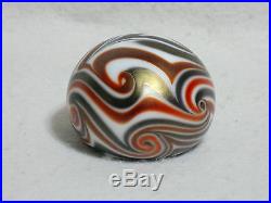 Early Charles Lotton Art Glass Paperweight - King Tut Design - 1973