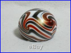 Early Charles Lotton Art Glass Paperweight - King Tut Design - 1973