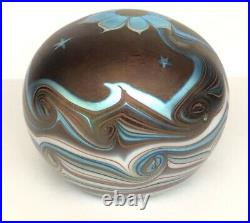 Early Lundberg Studios Flower & Waves surface design paperweight (On Sale)