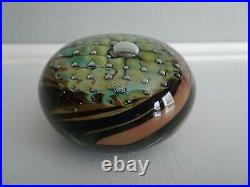 Early Signed ROBERT BURCH STUDIO Glass Bubble Pillow Paperweight 1984