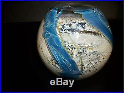 Early Work 1978 JOSH SIMPSON Signed Art Glass Vase Paperweight