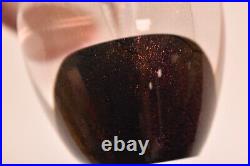 Eickholt Art Glass Egg Shaped Iridescent Bubble Paperweight 4.5 Signed 1988