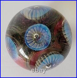 Eickholt Signed WSSC 2003 Anemone Art Glass Paperweight