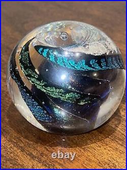 Elaine Hyde Abstract Glass Paperweight