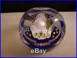 Extremely Rare 1979 Whitefriars Millefiori Glass Owl Paperweight, Ex Cond