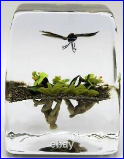 FASCINATING Paul STANKARD Dragonfly Art Glass PAPERWEIGHT Block Root Spirits