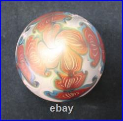 Fabulous Signed 1980 #96 Vandermark Iridescent Art Glass Paperweight
