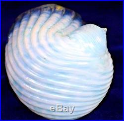 Facinating MAGNUM Studio LUNDBERG Fish AQUARIUM Sea Shell Art Glass PAPERWEIGHT