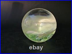 Fantastic Uranium Implosion Large Paperweight Hand Blown Recycled Glass