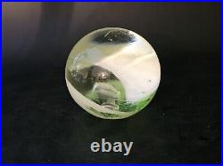 Fantastic Uranium Implosion Large Paperweight Hand Blown Recycled Glass