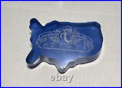 Fenton Art Glass Logo United States Paperweight Signed by George Fenton RARE