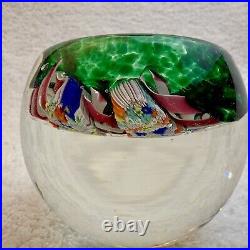 Field of Flowers MURANO ART GLASS FRATELLI TOSO Ribbons MILLEFIORI PAPERWEIGHT