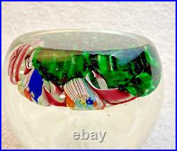 Field of Flowers MURANO ART GLASS FRATELLI TOSO Ribbons MILLEFIORI PAPERWEIGHT