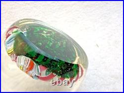 Field of Flowers MURANO ART GLASS FRATELLI TOSO Ribbons MILLEFIORI PAPERWEIGHT