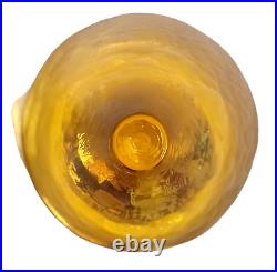 Fire And Light Citrine Art Glass Cone Paperweight Recycled Glass