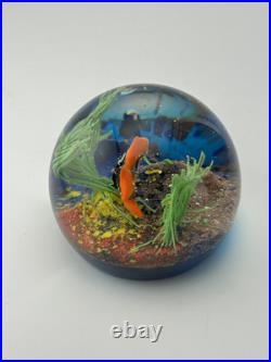 Fish Aquarium Paperweight Murano (withsticker) Italy Art Glass 2.5 Vintage