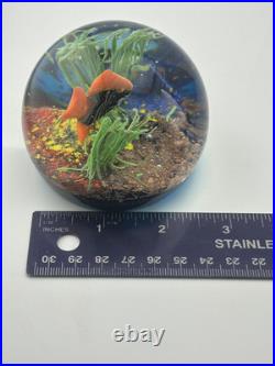 Fish Aquarium Paperweight Murano (withsticker) Italy Art Glass 2.5 Vintage