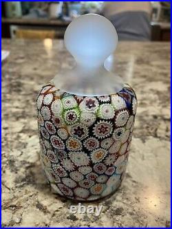 Fratelli Toso Murano Art Glass Millefiori Knob Paperweight Vintage Vtg