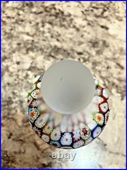 Fratelli Toso Murano Art Glass Millefiori Knob Paperweight Vintage Vtg