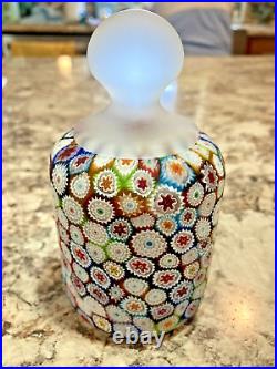 Fratelli Toso Murano Art Glass Millefiori Knob Paperweight Vintage Vtg