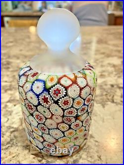 Fratelli Toso Murano Art Glass Millefiori Knob Paperweight Vintage Vtg