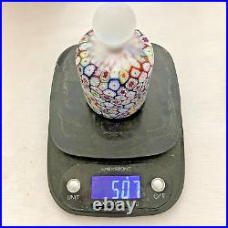 Fratelli Toso Murano Art Glass Millefiori Knob Paperweight Vintage Vtg