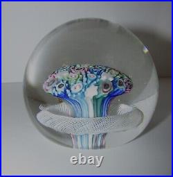 Fratelli Toso Murano Millefiori Art Glass Torsade Style Paperweight 1318