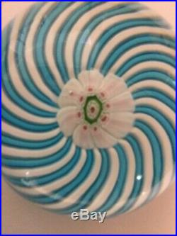 French Antique CLICHY SWIRL Crystal Glass Millefiori Paperweight Great Condition